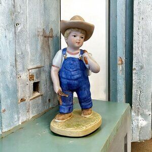 1985 Vintage Denim Days 1513 Danny School Days Figurine By Homco